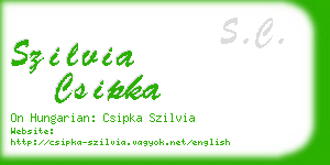 szilvia csipka business card